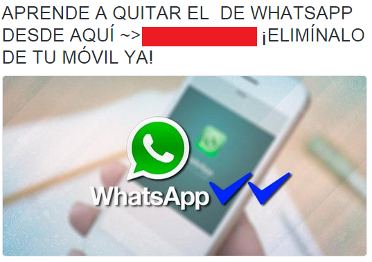 Ejemplo de mensaje fradulento